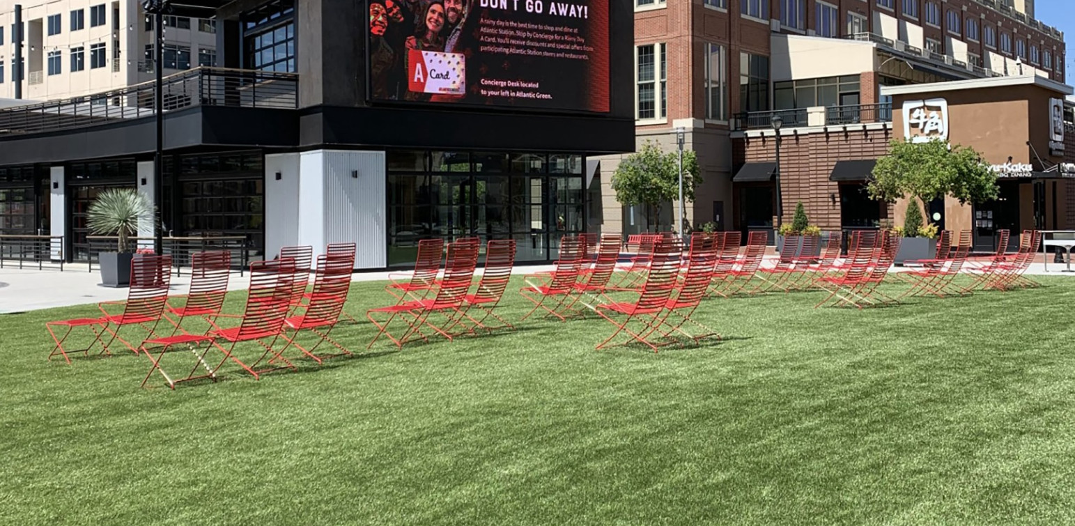 ForeverLawn Atlanta Georgia Artificial Turf Atlantic Station Commercial LandScapes Fusion Elite